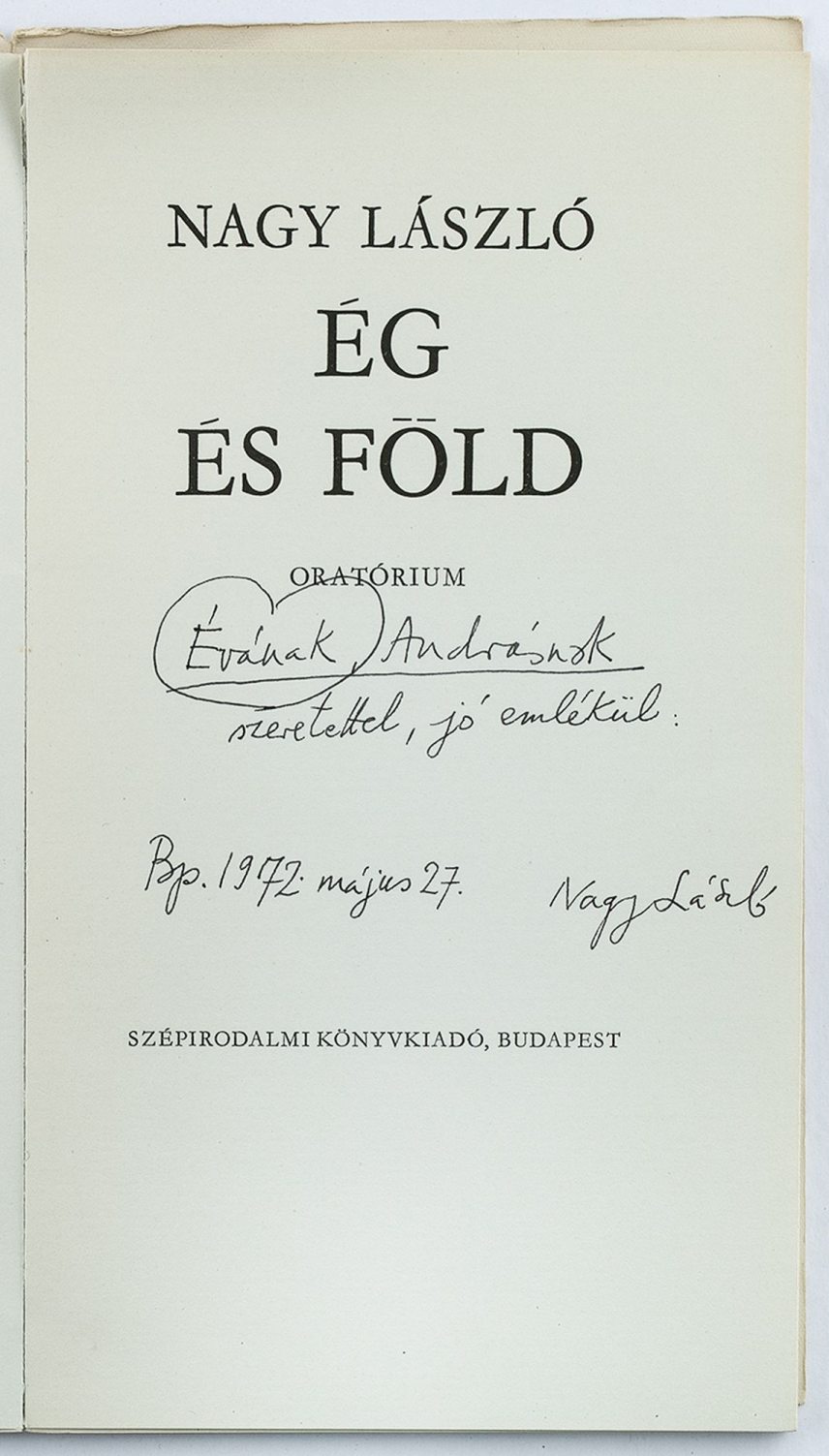 Ég és föld. Oratórium