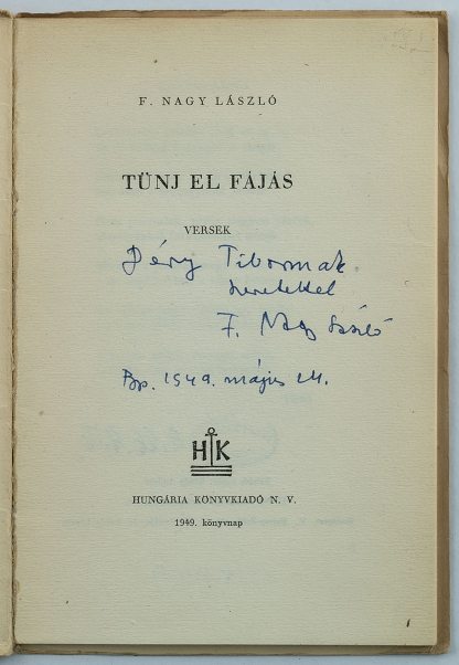 Tűnj el, fájás. Versek