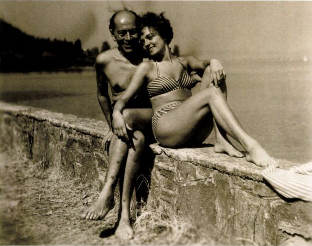 Örkény István és Radnóti Zsuzsa a Balaton-parton, Lipták Gábor felvétele,1959, (Hungaricana)